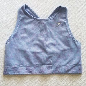 Gymshark Adapt Animal Seamless Sports Bra - Butterfly Light Blue